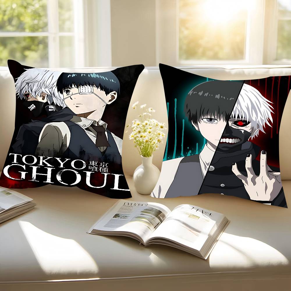 Tokyo Anime Ghoul Pillow Case Removable Washable Cushion Cover – All-Season Soft Linen