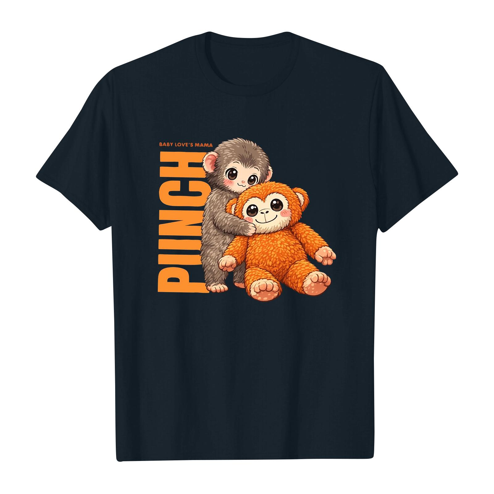 

Женская и мужская модная футболка с круглым вырезом, повседневная, с принтом, с коротким рукавом L тёмно-синий