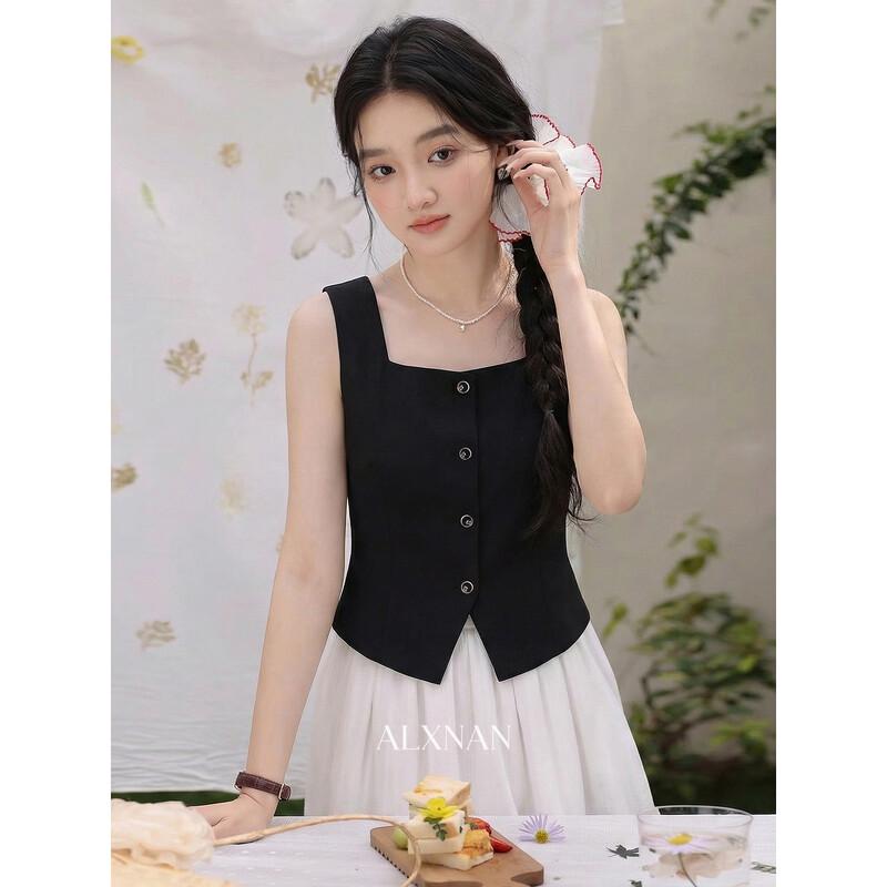 Women s Summer Slit Slim Fit Camisole Top S