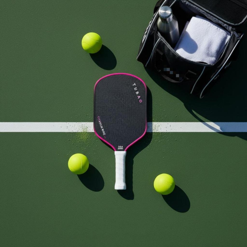 Pickleball Paddle Lightweight Design Metal Alloy Wire Pickleball Paddle Sports Equipment Shock Absorption Ergonomic Extended