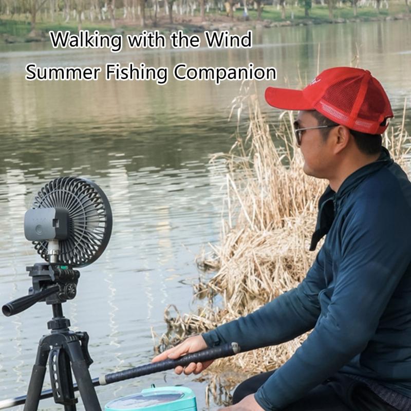 Portable Clip on Fan Battery Operated Small Powerful USB Desk Fan 4 Speed Quiet Rechargeable Table Fan for Travel