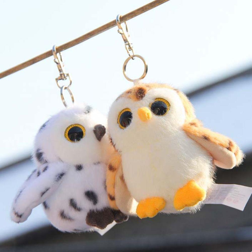 Cartoon Vogelpop Sleutelhanger Knuffeldier Uil Pop Pluche Uil Pluche Hanger Jongens & Meisjes