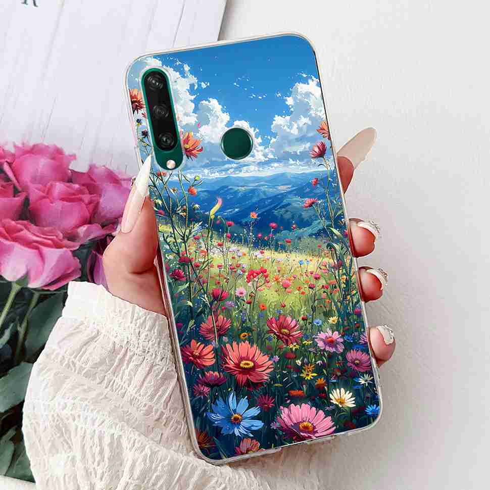 For Huawei Y6p Case Popular Painted Cover Soft Silicone Phone Case For Huawei Y 6p Y6p Y 7p Y7p Back Cover Bumper