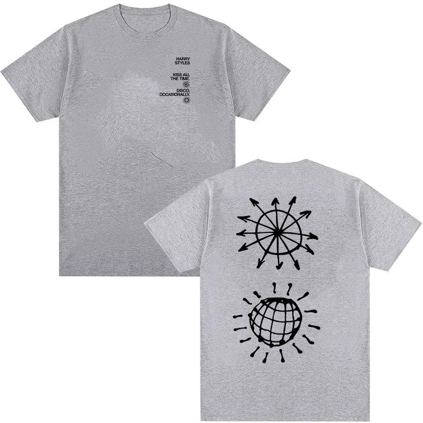 Harry Style Kiss All Time Disco Occasional Tour 2026Summer Mens Womens Luxury Fashion Oversized Cotton Tshirt Street Wear Y2K