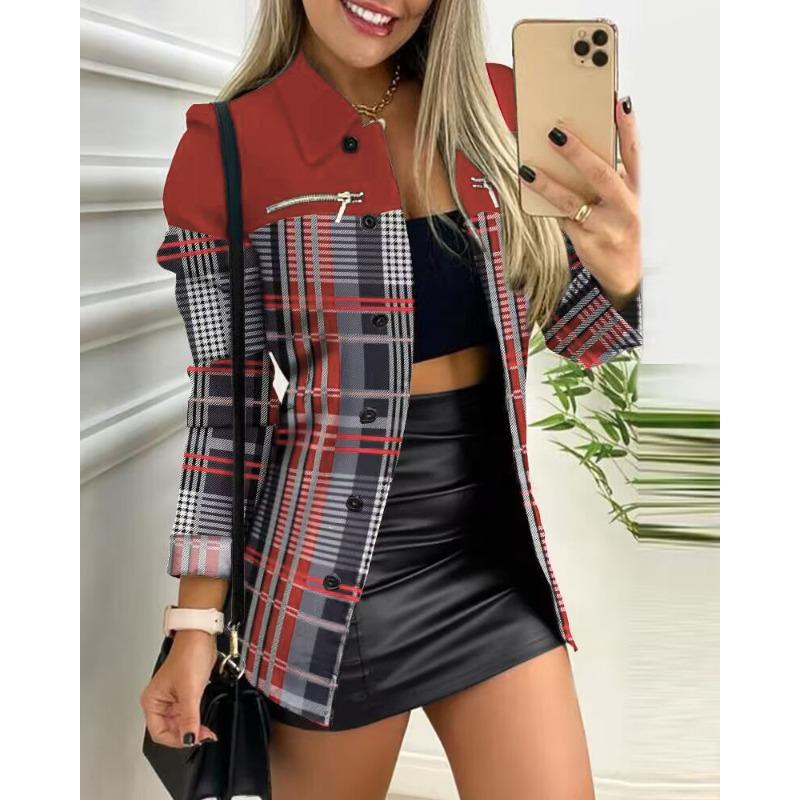 JPNTKY Women's Vintage Casual Autumn Winter Long Sleeve  Jackets & Coats