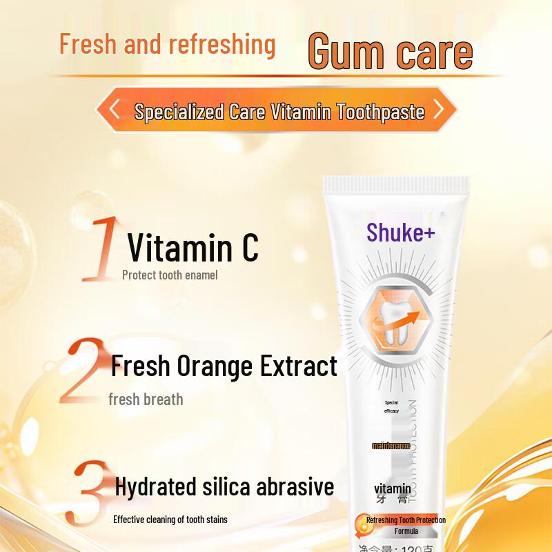 Shuke Vitamin C Gum Care & Fresh Breath Toothpaste 3-Pack