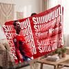 Coperta Personalizzata in Pile Cristiano Ronaldo con Logo Calcio, Testo Nome Personalizzato Morbida Calda Coperta da Divano per la Casa