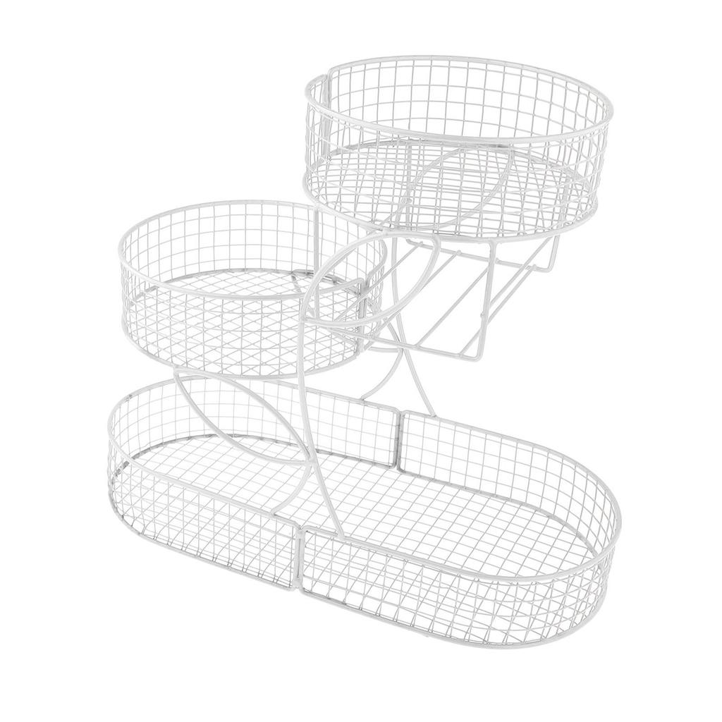Fruit Basket 3 Tiered Vegetable Rack Kitchen Counter Multiuse Metal Fruit Bowl Organizer for Potato Snack Dining Room Table