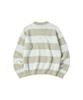 COMONINOZ Hairy Stripe Pullover [Khaki]