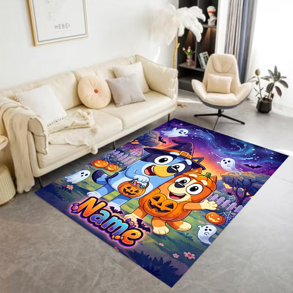 Christmas Pals Celebration Customized Name Floor Rug Office Rug Design for Game Room Balcony Entryway Outdoor Antislip Carpet Decorate Offices