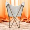 Luxurious Butterfly Leather Chair | Rustic Vintage Leather Lounge Chair | Perfect for Modern or Bohemian Spaces