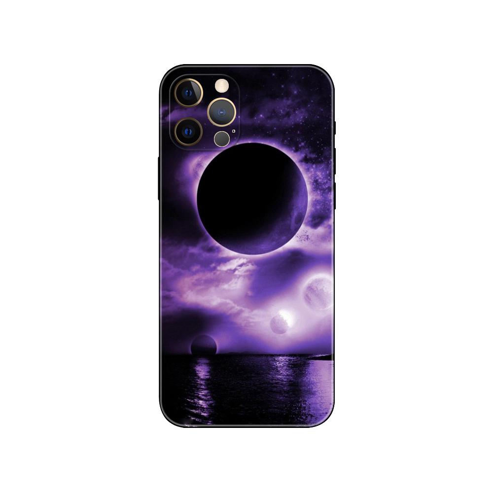 Interstellar Purple Space Star Phone Case for Iphone 5s 2020se 6s 7 8 Plus X 10 XR XS 11 12 13 Mini Pro MAX Black Tpu Back Cover