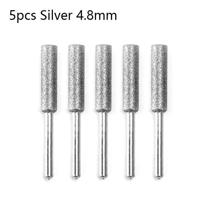 Golden Diamond-plated Cylindrical Rebar, 4/4.8/5.5mm Chainsaw Sharpener, Stone Lime, Chain Saw, Sharpening, Carving, Grinding