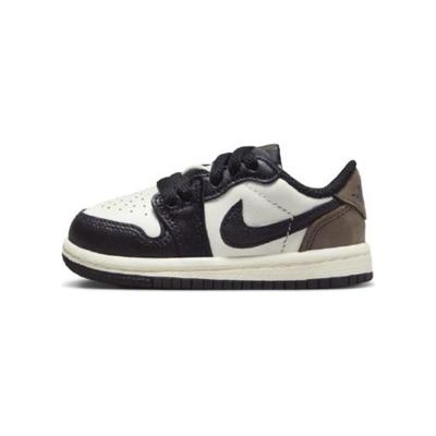 Air 1 Retro Low OG TD Mocha Βρεφικά Αθλητικά Παπούτσια Λευκό Μαύρο Σκούρο-Μόκα FQ5435-102