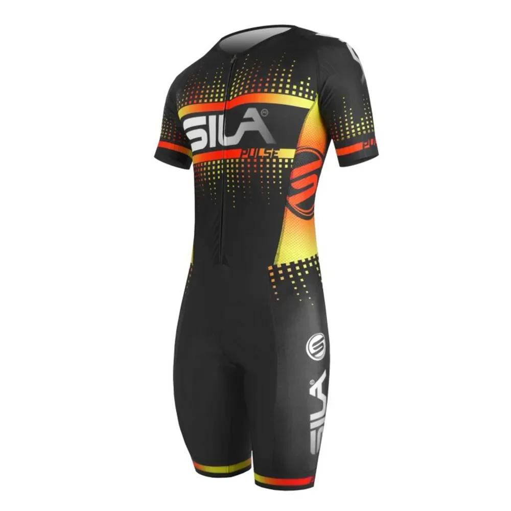 Sila Kids Cycling Skating Suit Inline Skate Speed Skating Short Sleeve Racing Suit Ciclismo Children's Fast Skating Clothing
