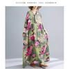 Bohemian Printed Loose Long Sleeve Hem Long Dresses