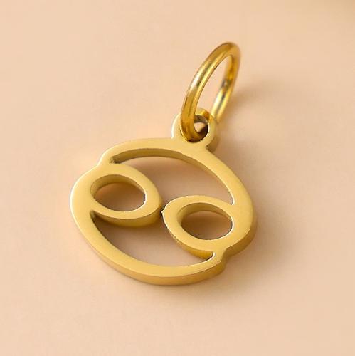 SUNIBI Stainless Steel Star Zodiac Sign 12 Constellation Pendant Accessories for Necklace Women Man Jewelry Gifts