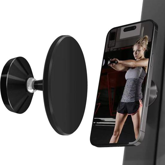 Magnetic Gym Phone Mount Aluminum Alloy Fitness Phone Holder for Treadmill Adjustable Universal