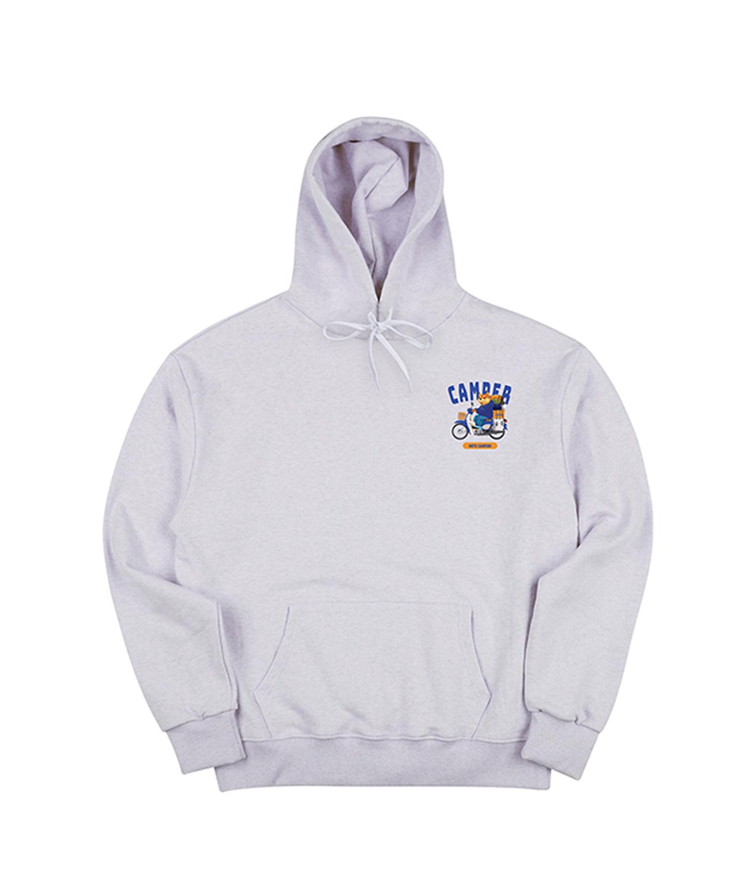 Cream Soda Lab Motocamp Small Logo Hoodie Melange Blue L