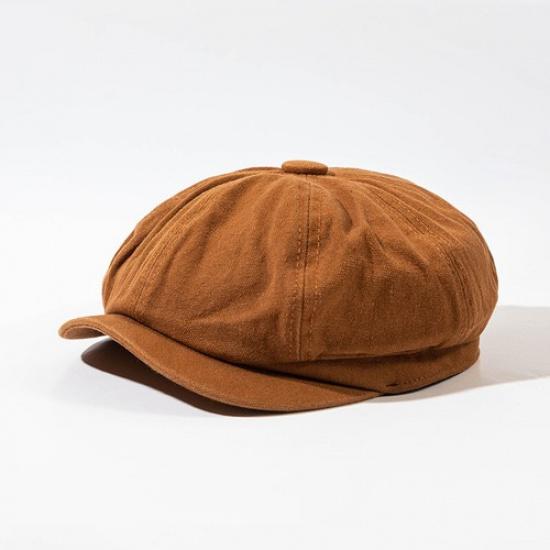 Женская Мужская Кепка-восьмиклинка Кепка Пекаря Берет Повседневная Хлопковый Ретро Берет