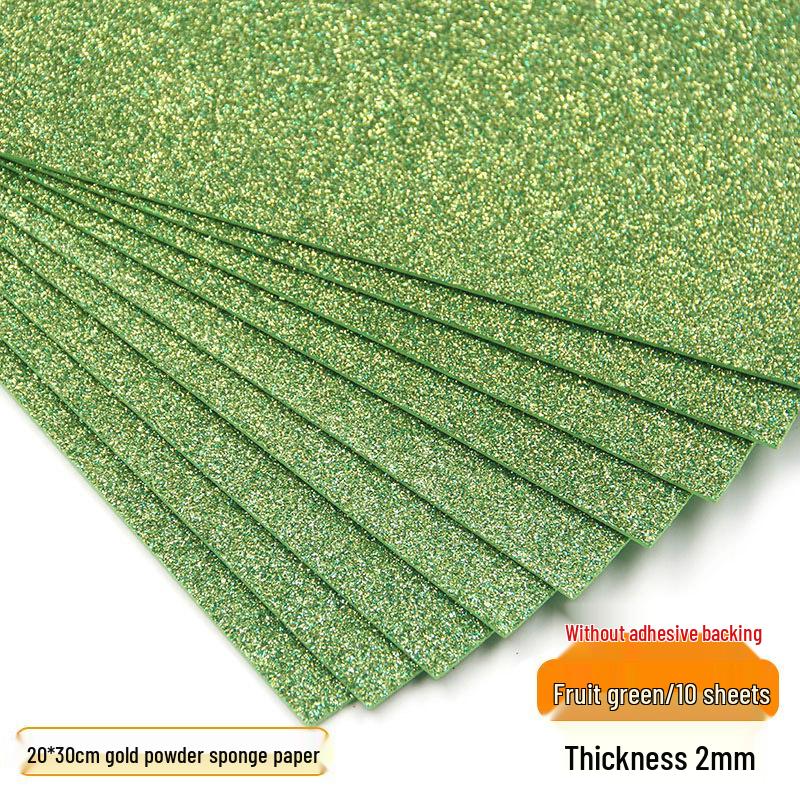 A4 2mm Glitter Foam Paper - Thick Colored Sheets for Crafts & Kindergarten Projects