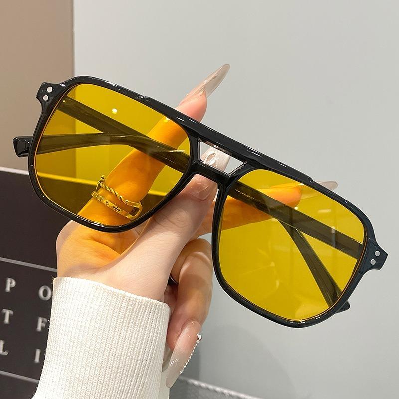 1/6pcs 2024 Trendy UV Protection Sunglasses, Unisex, Instagram Style Anti-Glare Driving Glasses.