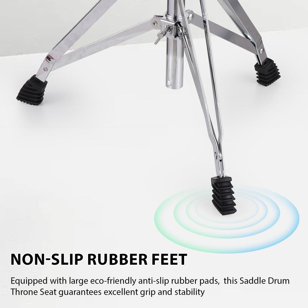 Drum Throne Seat Universal Padded Drum Height Rotatable Adjustable Padded Drum Chair Non Slip Rubber Feet with