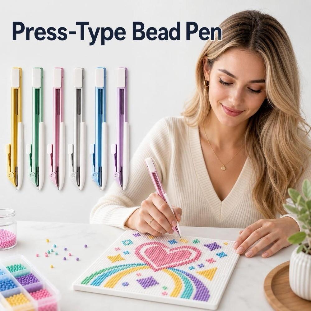 Efficient Storable Bead Pen Handheld Perler Bead Placement Pen  DIY Craft Projects