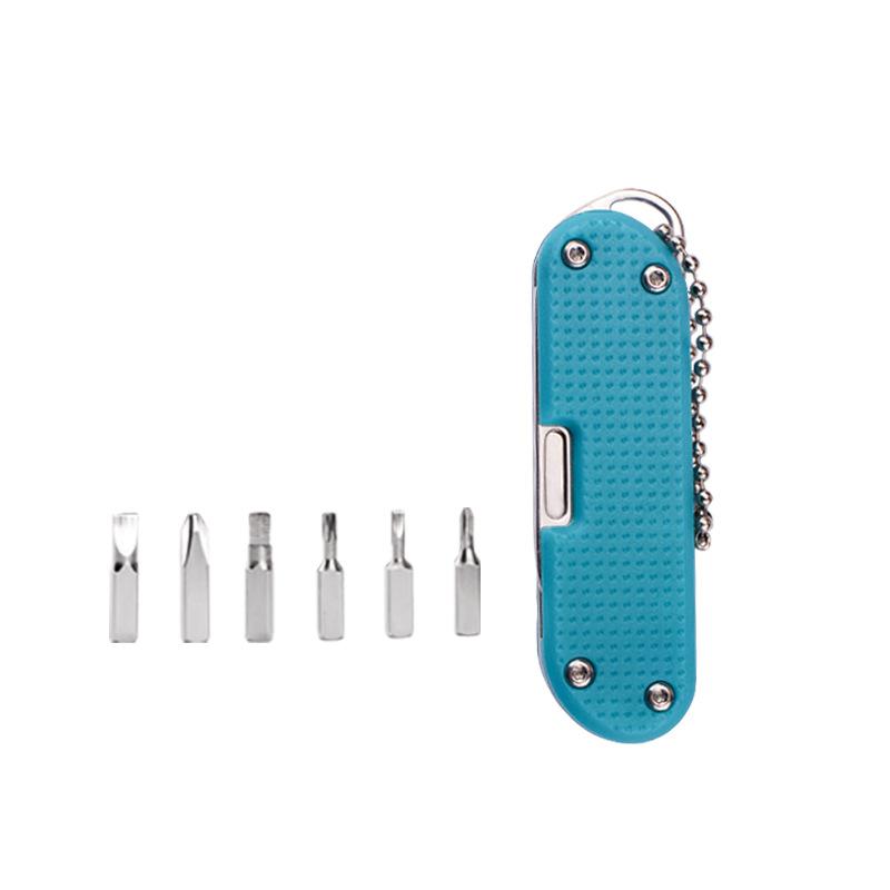 Multifunctional Outdoor Portable Folding Knife Key Knife Screw Combination Tool Portable Pocket Keychain Knife Stainless Steel