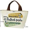 Skater Canvas Lunch Tote Bag Mickey Mouse Minnie Mouse Badge Collection YEB2 (No Zipper) &
