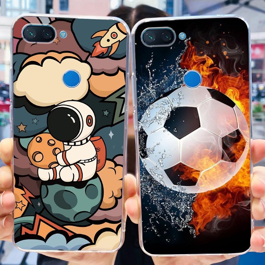 For Xiaomi Mi 8 Lite Case Cute Painted Cover Clear Silicone Phone Case For Xiaomi Mi 8 Lite 8Lite Back Cover 6.26'' Fundas Coque