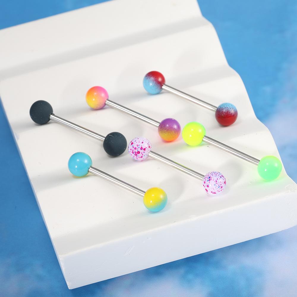 6Pcs Acrylic tongue stud jewelry, body piercing jewelry, body ornaments