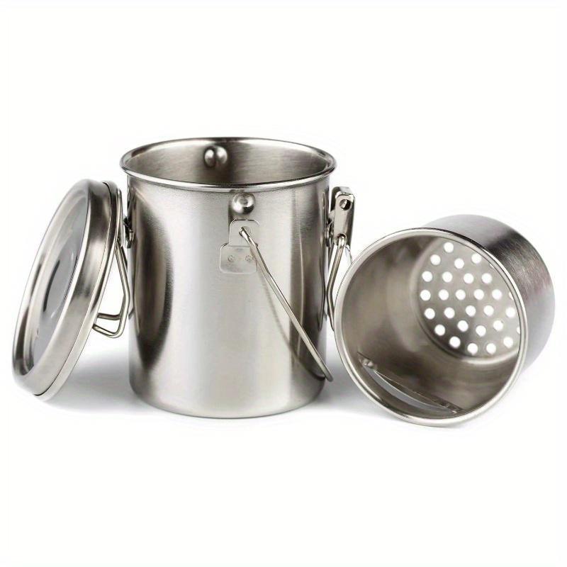 

1 шт. Портативный очиститель кистей для рисования - Нержавеющая сталь, герметичный стакан для мытья кистей с крышкой и съемным фильтром - Маленький 1Pc серебряный