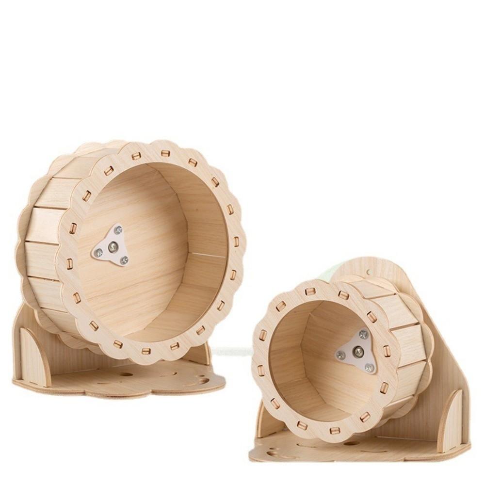 High Quality DIY Wooden Running Wheel Removable Silent Exercise Wheel Exercise Toy for Hamster