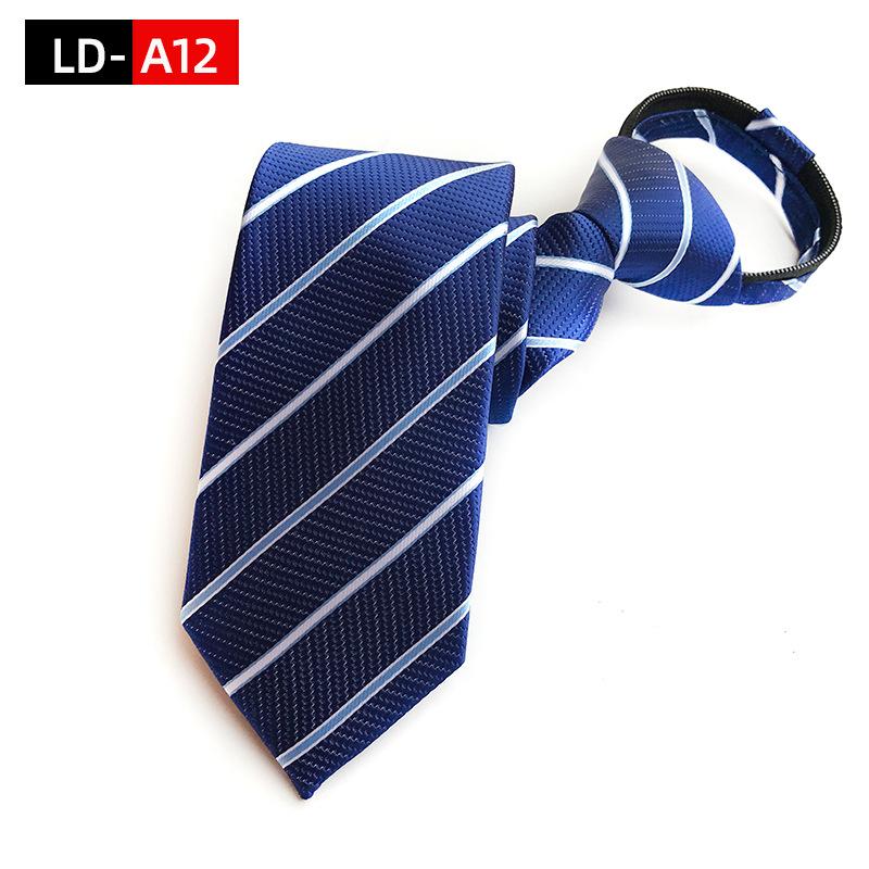Cravată de afaceri pentru bărbați de 8 cm, cu fermoar, cravată cu nod leneș, decorațiuni occidentale