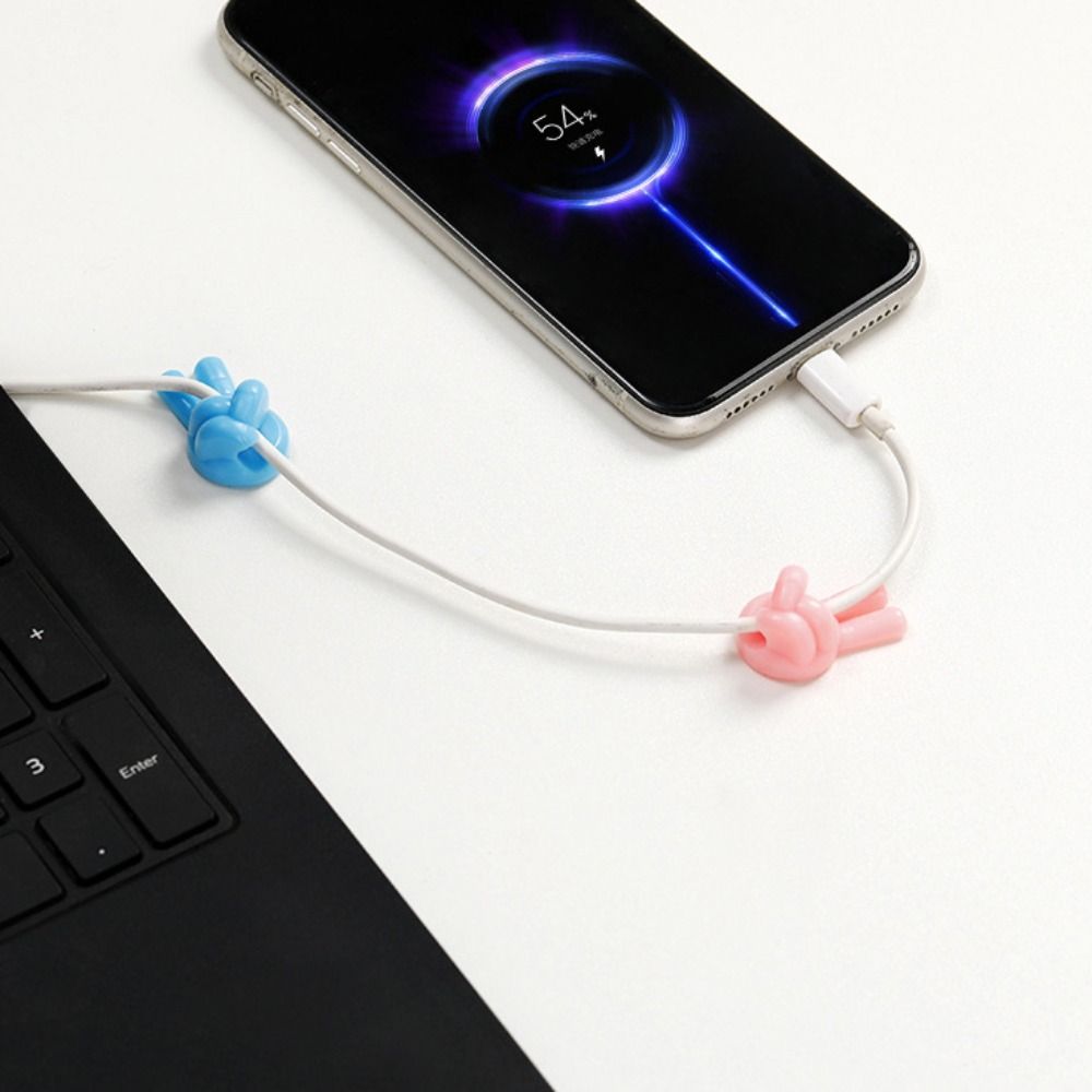 Thumb Self-Adhesive Thumb Wire Holder PVC Desktop Tidy Data Cable Clips  Cable Wire Management