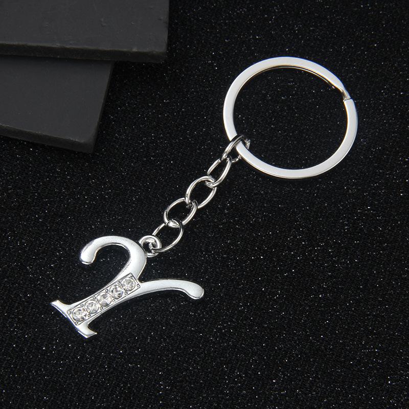 Simple Personality 26 Letters Versatile Keychain European and American New English Creative Luggage Keyring
