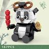 Creative Chinese Panda Building Blocks For Children Educational Animal cognition Construction Toys For Kids Birthday Gift DIY