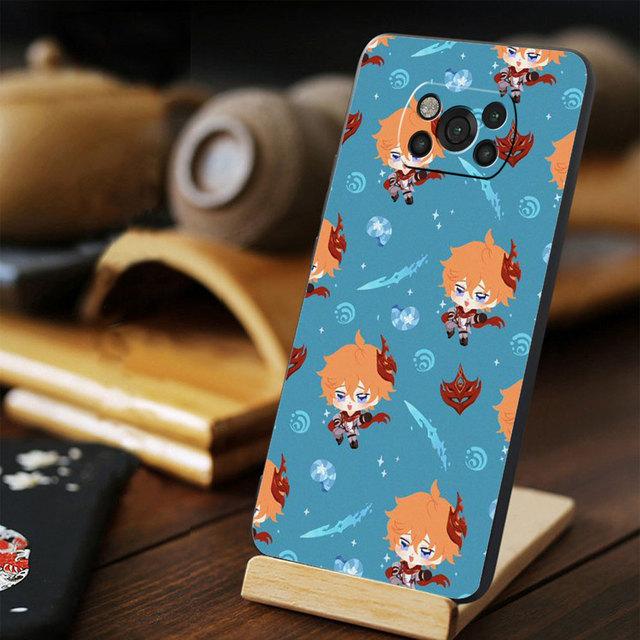 For Xiaomi Poco X4 F4 Gt M4 Pro 5g M3 9t 11t Mi 11 Lite 10t X3 Nfc F3 Note 10 Phone Case Anime Genshin Impact Capa Black