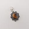 Yellow Tiger Eye Gemstone 925 Sterling Silver Jewelry Designer Women Pendant 1.37" Gift CP-40-25
