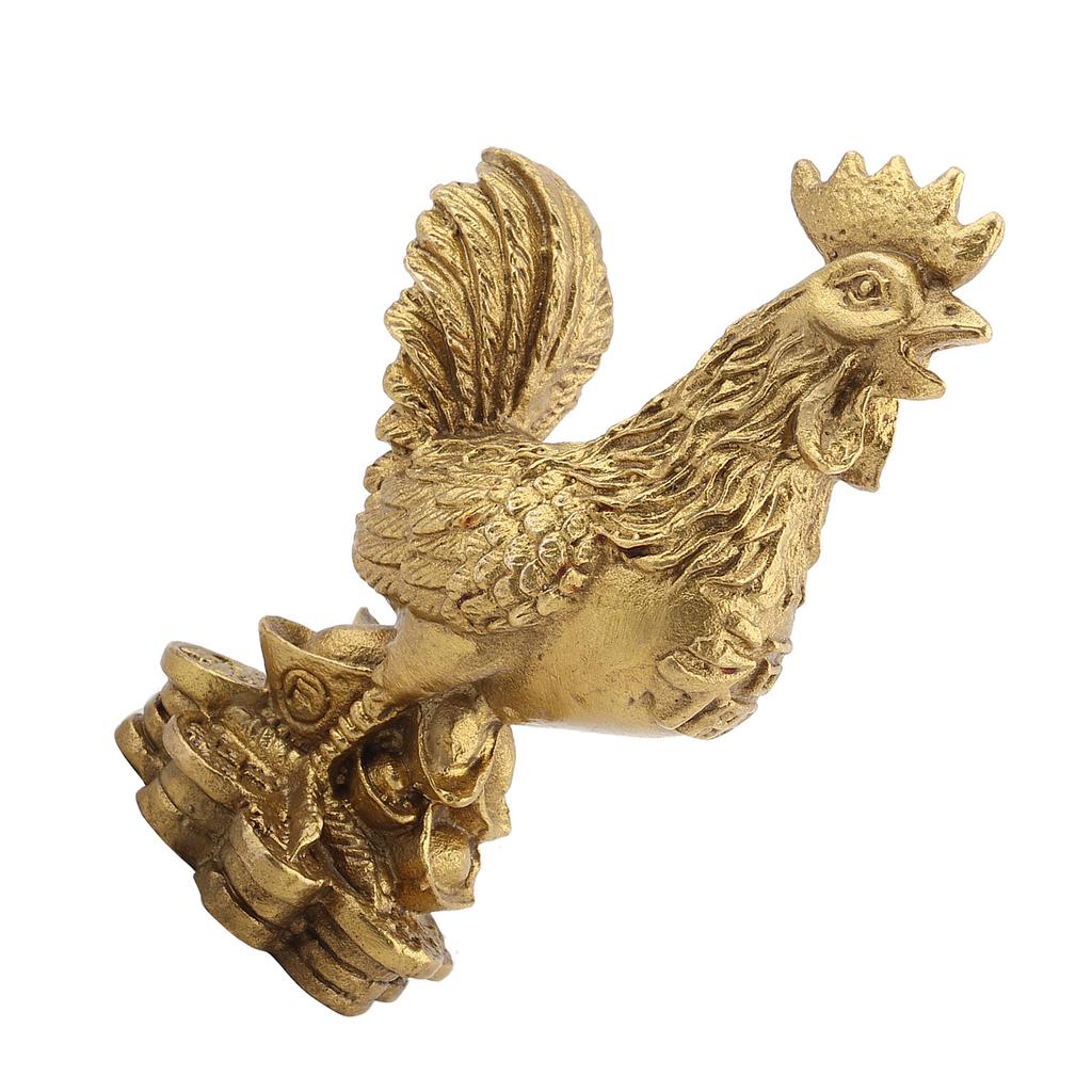 Best Pure Brass Rooster Chicken Symbol of Luck and Wealth In Geomantic Omen