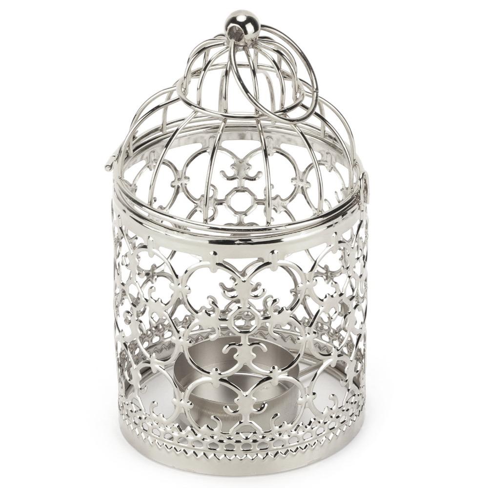Hollow Out Hanging Lantern Candle Holder Iron Birdcage Candlestick Decorations Party Decoration