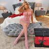 Women's Sexy Open Cut Suspenders One-piece Silk Stockings Sexy Lingerie