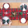 Plaid Pattern Christmas Table Runner Long Tablecloth Table Decoration Table Cover  Event