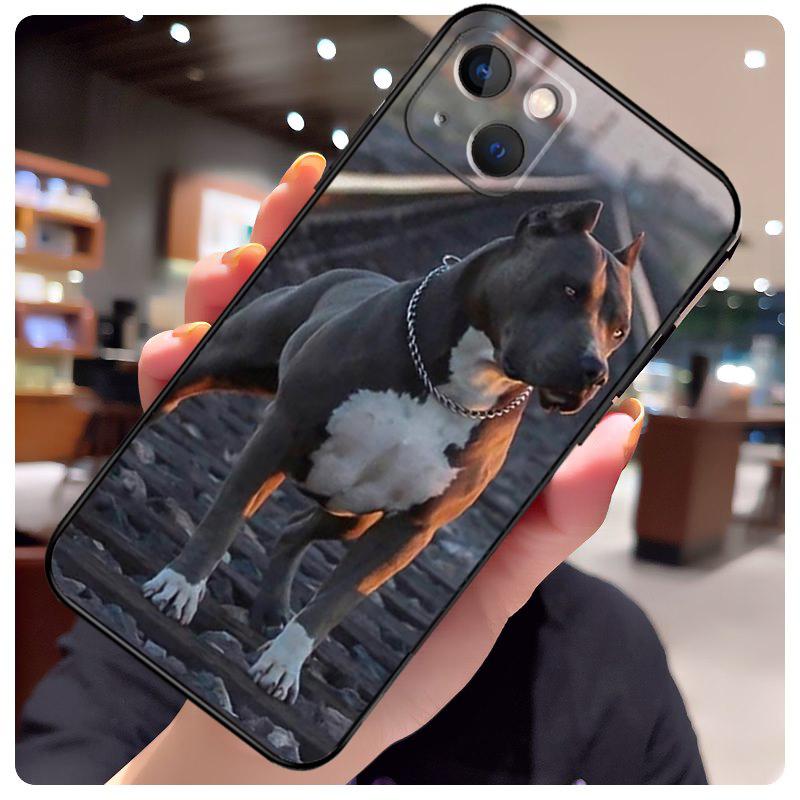 Pit Bull Chien Mignon Pitbull Étui Pour iPhone 14 Pro Max 16 15 11 12 13 17 Pro Max mini 15 16 Plus 16e 17 Air Housse de Téléphone