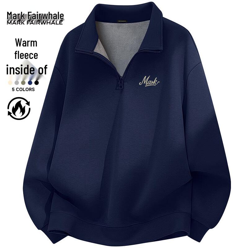 Mark Fairwhale Men's Half-Zip Stand Collar Sweatshirt