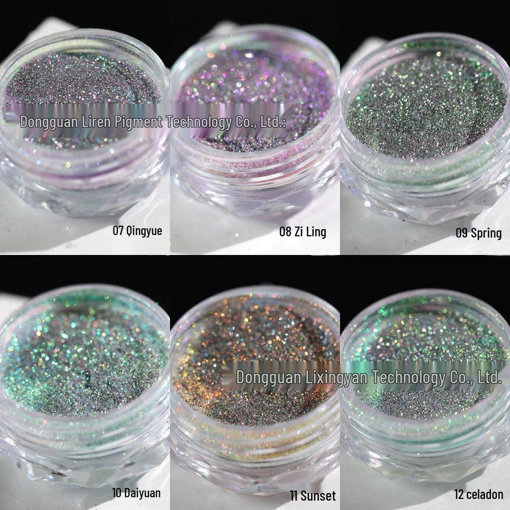 Iridescent Opal & Crushed Diamond Nail Art Reflective Glitter Powder