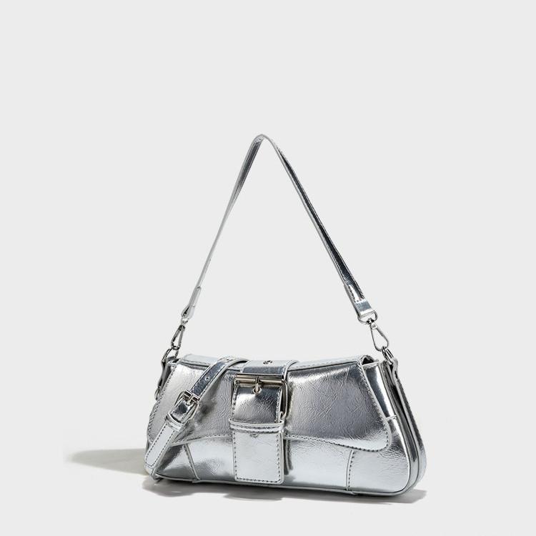 IELGY Sweet Cool Hot Girl Fashionable Modern Heavy Metallic Underarm Bag Daily Shoulder Handbag