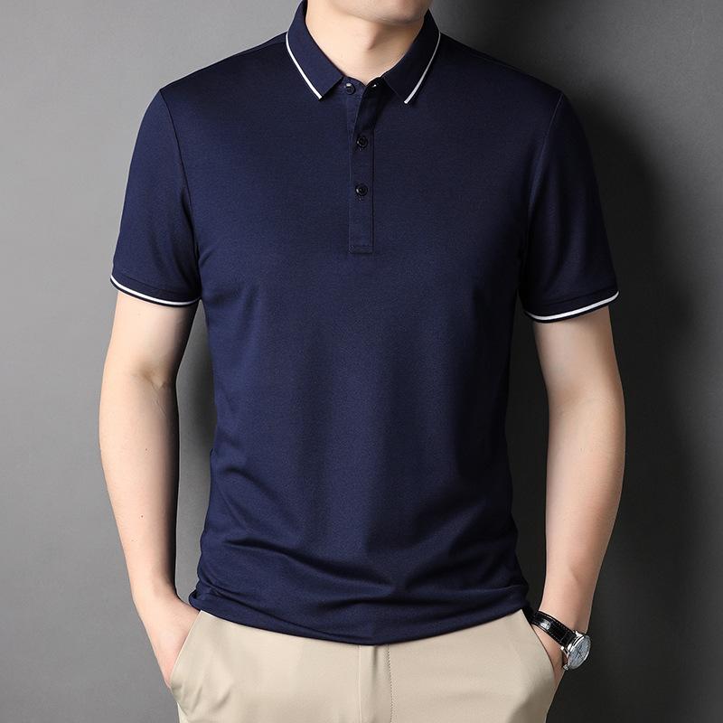 Летняя новая рубашка поло с короткими рукавами и узкими лацканами — фото 6