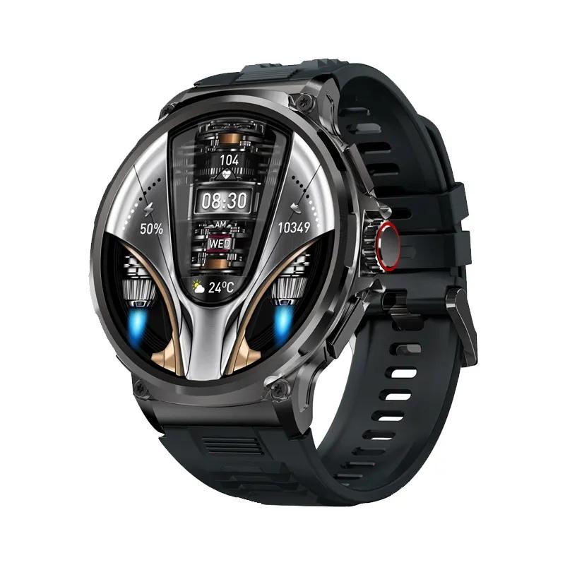 Montre connectée V69 pour hommes, appels Bluetooth, grand écran 1,85 pouce, moniteur de fréquence cardiaque, 710 mAh, moniteur d'activité physique
